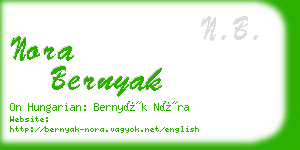 nora bernyak business card